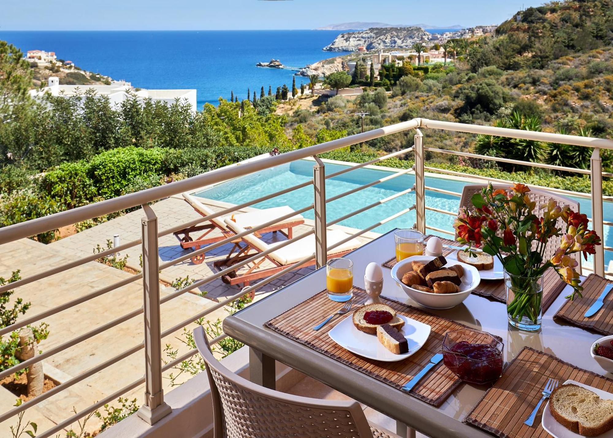 Spacious Villa With Private Eco-Pool And Panoramic Sea View Агия-Пелагия  Экстерьер фото