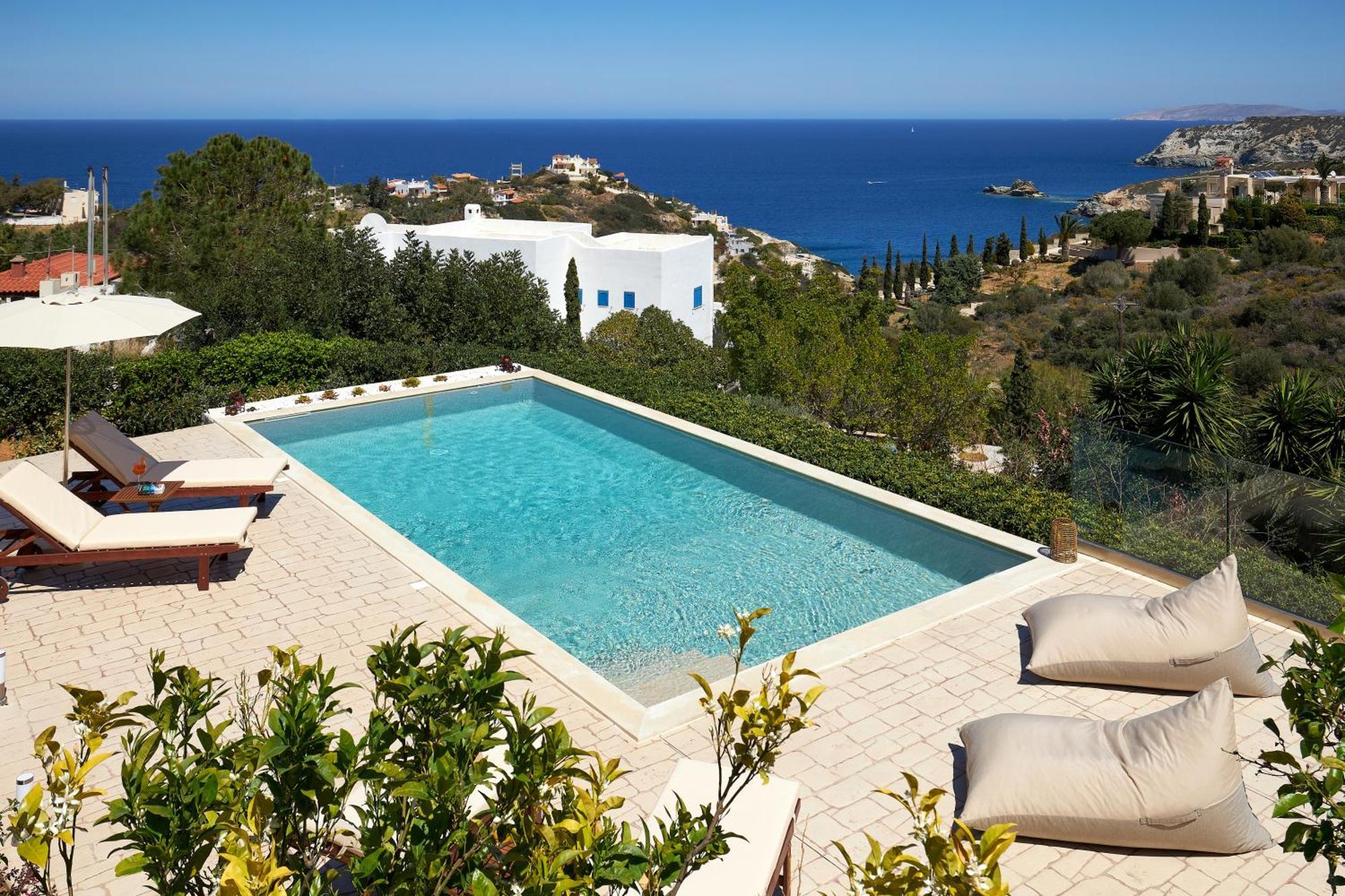 Spacious Villa With Private Eco-Pool And Panoramic Sea View Агия-Пелагия  Экстерьер фото