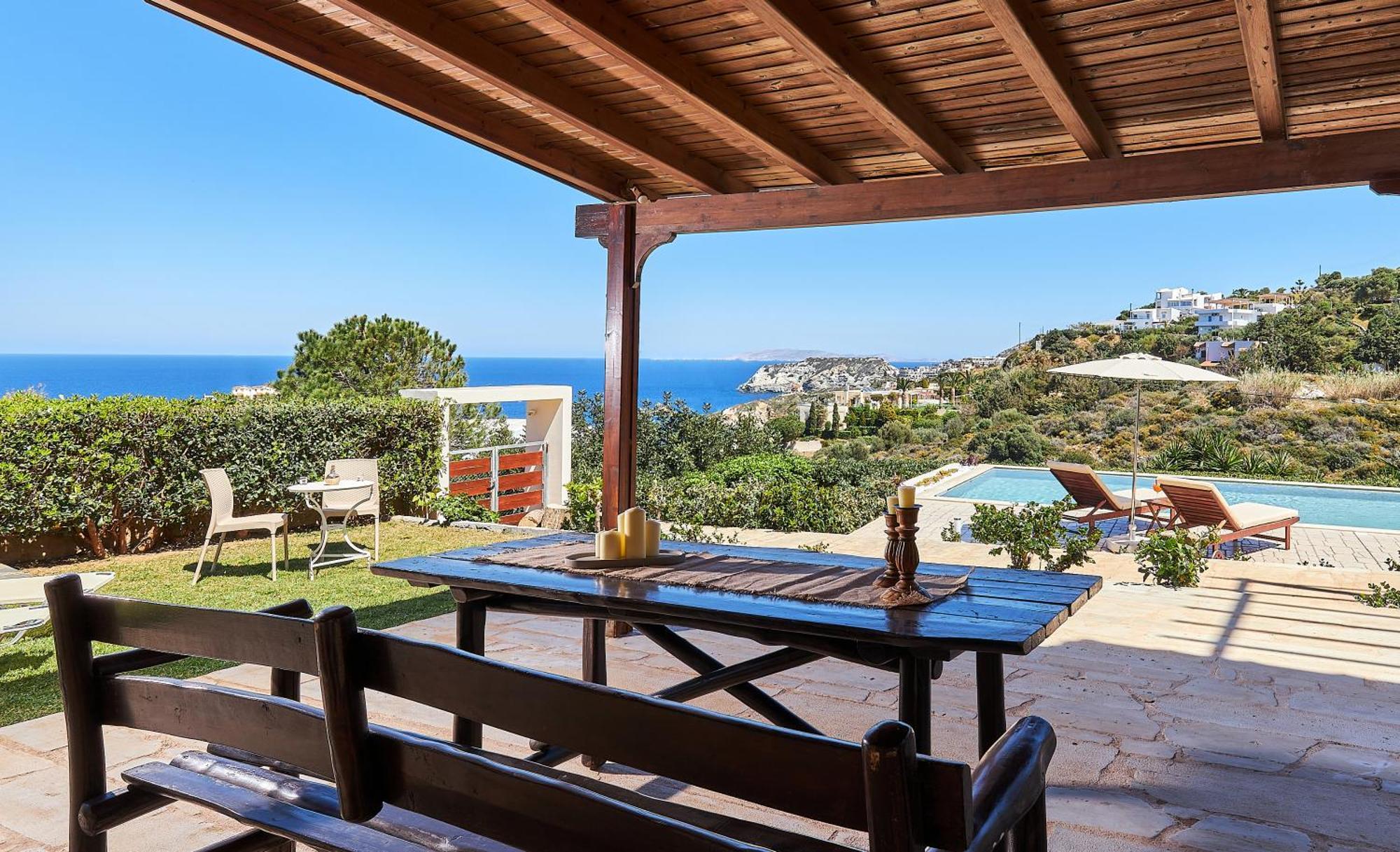 Spacious Villa With Private Eco-Pool And Panoramic Sea View Агия-Пелагия  Экстерьер фото